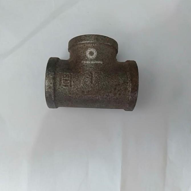 TEE T CABANG 3 DRAT MERK TSP BLACKSTEEL BS BESI HITAM 1" INCH