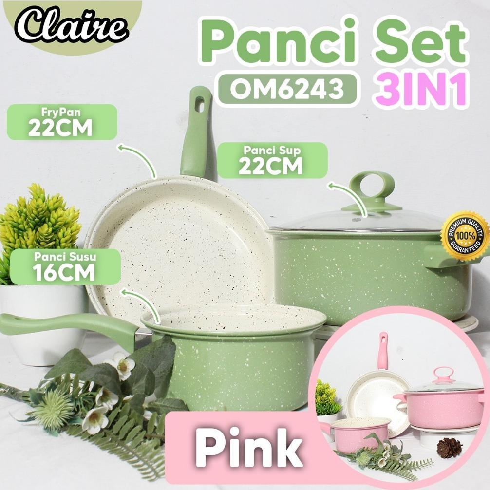 Panci Set 3 Pcs /  Fry pan / Sauce pan / Milk pot