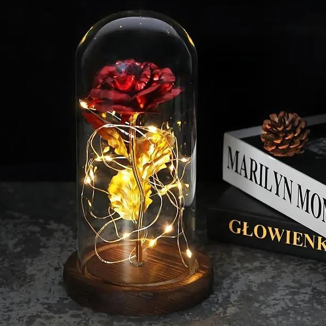 Lampu Hias Bunga Mawar LED Dekorasi Desk Lamp Gift Valentine original