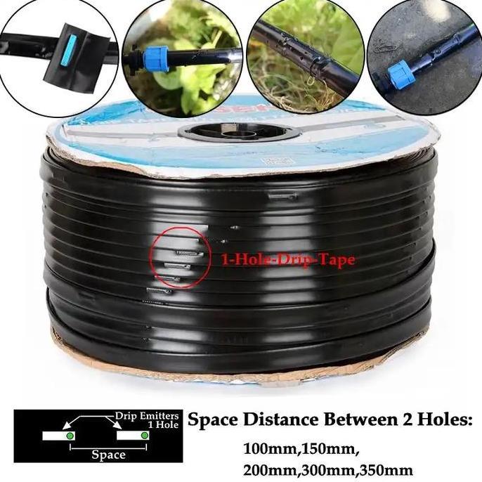 1 Roll 2000 Meter Selang Driptape Spacing 20cm 30cm 40cm 50cm 60cm Tebal 0,2mm Diameter 16mm Drip Ta