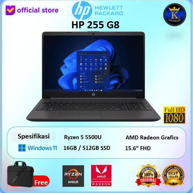 Laptop Hp 15 255 G8 Ryzen 5 5500U 16GB 512GB SSD WIN11 15.6" FULL HD