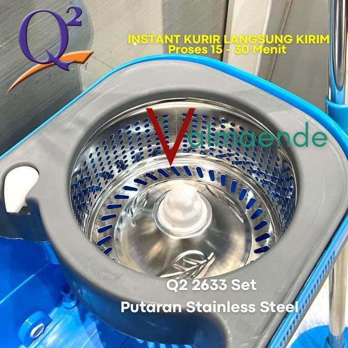 GSF Pel Lantai Alat Pel Putar Otomatis Stainless Magic Mop GSF 433 533