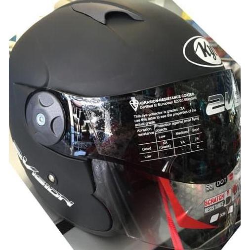 Helm KYT 2 VISION HITAM DOFF DOP MATT Black