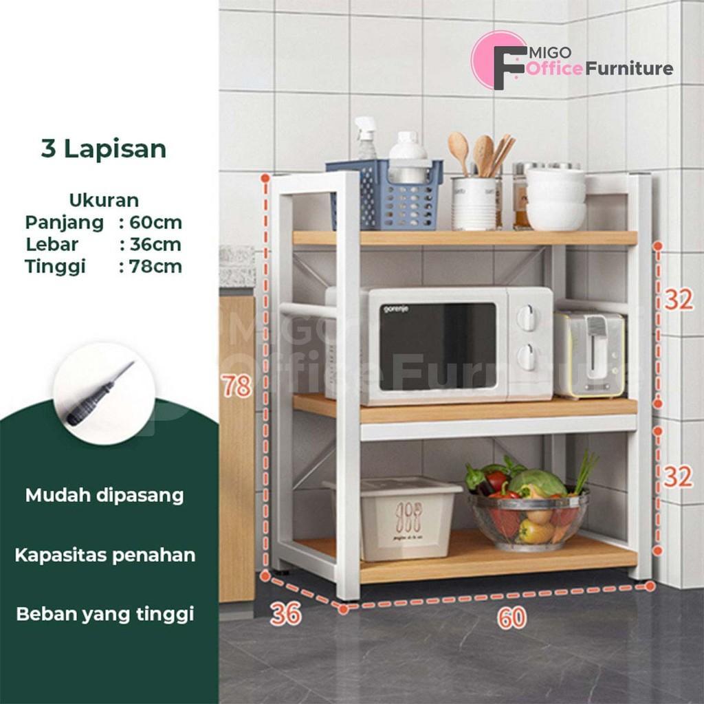 Lemari Dapur Kayu/Rak Dapur Minimalis/Rak Dapur Serbaguna/Lemari Dapur Minimalis /Rak Microwave