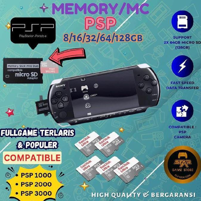 Memory Card Psp Sony 32Gb Full Game