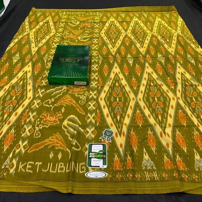 Termurah / Hot Sale Sarung Tenun Goyor Ketcubung Green Pelangi Harga Per Kodian