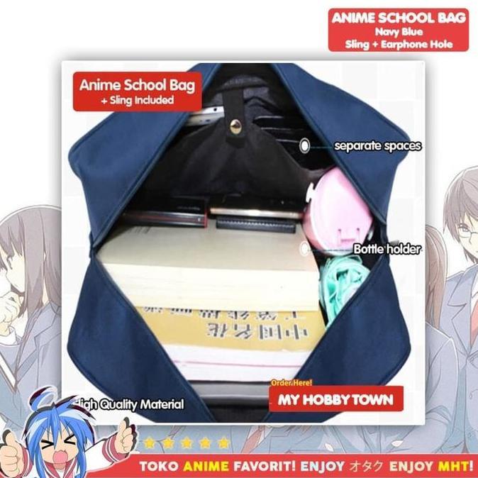 Inerhappy- Tas Sma / Sekolah Jepang - Tas Anime - Anime Koukou Bag Hq Japanese School Bag