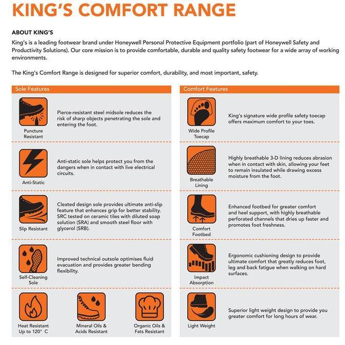 Sepatu Safety Shoes King's KWD 207 X By Honeywell - Kings KWD 207X