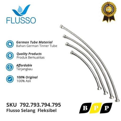 Discount Selang Fleksibel Sambungan Air Drat 1/2 Stainless FLUSSO | Selang Sambungan Water Heater | 