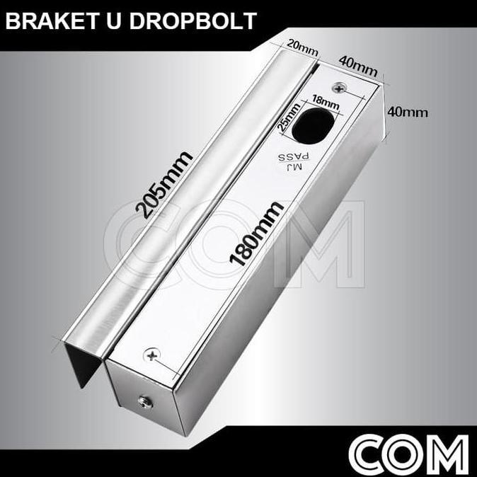 Bracket Dropbolt Kaca / Bracket U Drop Bolt Kaca Frameless