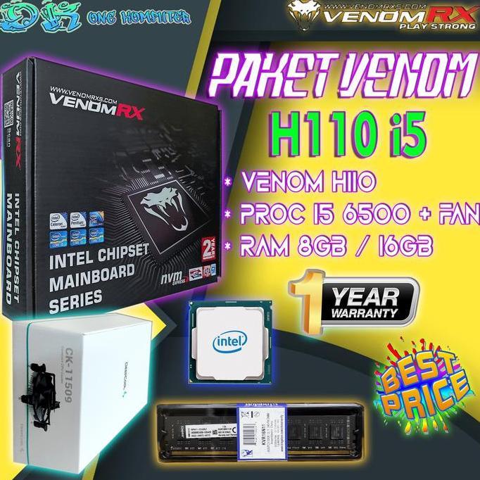 TERBARU - Paket Core i5 Gen 6 ( 6500 ) // Mobo VenomRx H110M // Ram 8Gb - 16Gb