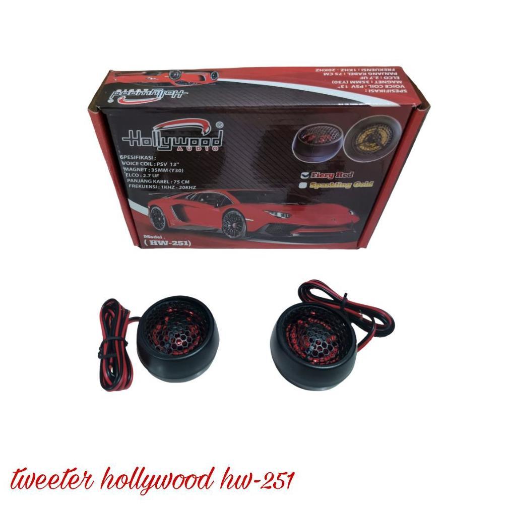 CUCI GUDANG Twitter Hollywood HW 251 Tweeter Audio mobil Hollywood merah- Twitter Hollywood HW-215 T