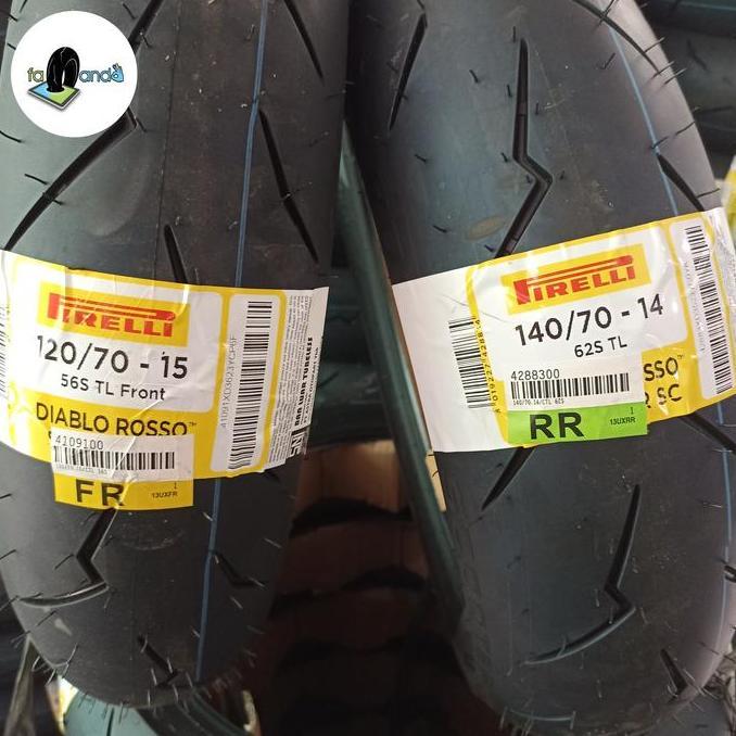 Terlaris Paket Xmax & Forza Ban Motor Pirelli Diablo Rosso Scooter Sc 120/70 R 15 & 140/70 R 14 Moto