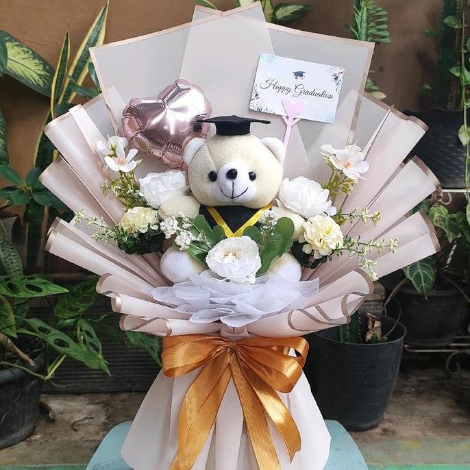 Bucket Boneka Wisuda/Buket Boneka/Buket Wisuda/Hadiah Wisuda/Buket/Buket Bunga/Bucket/Bouquet HS