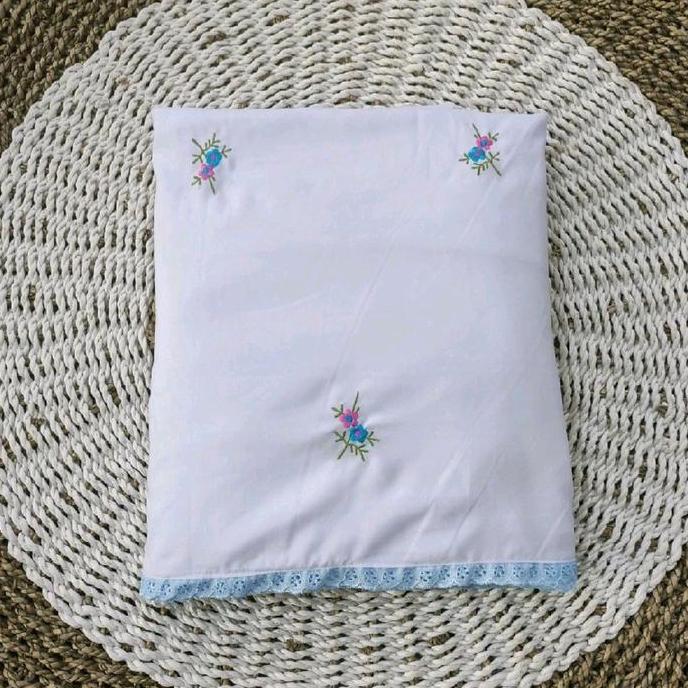 Disiniaja- (Produsen Mukena) Mukena Lajuran Remaja Bordir Cantik Mukena Putih Mukena  Putih Santri P