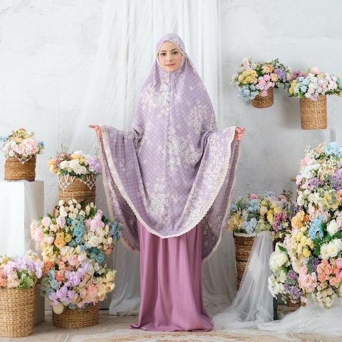 mukena rayon dewasa /mukena 2in1 motif ARUNA