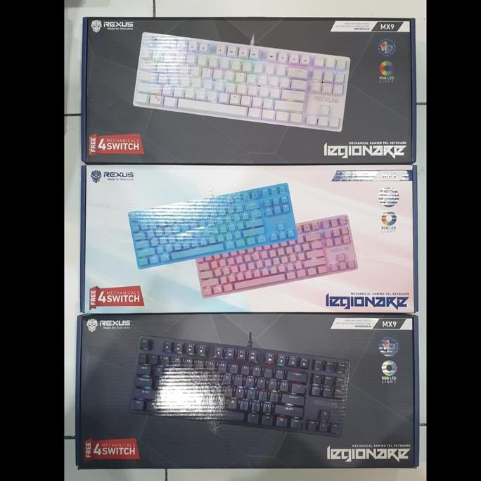 TERMURAH - Rexus Legionare MX9 TKL RGB - MX-9 MX 9 Mechanical Gaming Keyboard