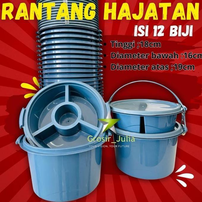 (Isi 12biji) Rantang Hajatan 2 susun Piknik Idola Tasyakuran Berkatan Serbaguna Tempat Lauk Kitchenw