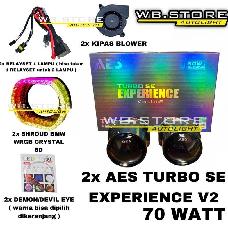 Gadget Galaxy1- PAKET BILED AES TURBO SE EXPERIENCE VERSION 2 70 watt Upgrade 2.5 inch BLUE LENS Bil