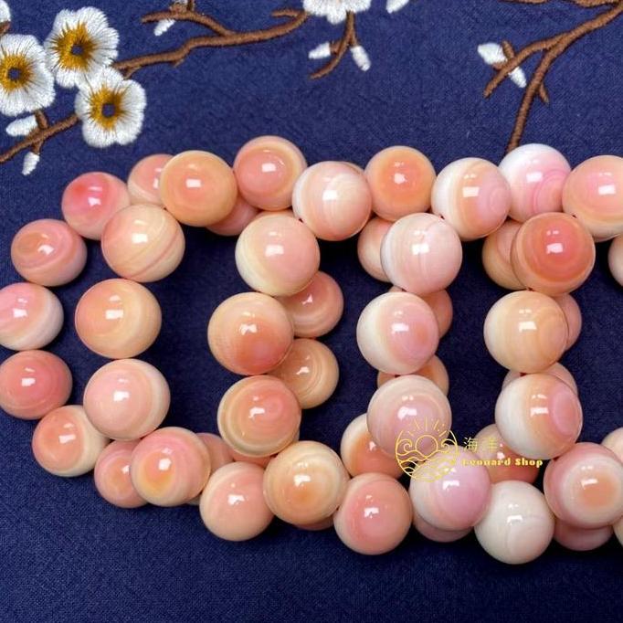 GELANG KULIT KERANG TUA ASLI 100% PUTIH SERAT PINK BAHAN SUPER BERKUALITAS NATURAL ALAMI BEI KE AKSE