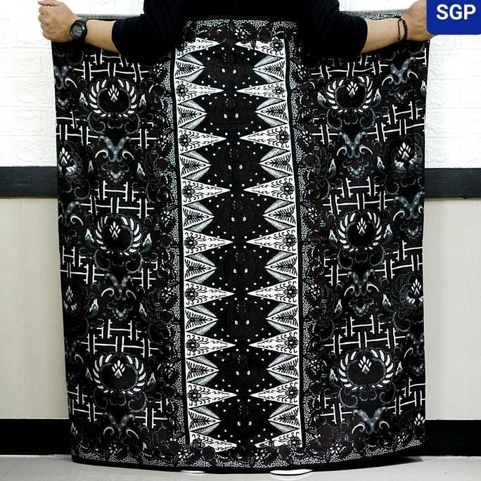 Disiniaja- Sarung Batik Gus Iqdam Terbaru Printing Goyor Tebal Pria Muslim Motif Series Warna Hitam 
