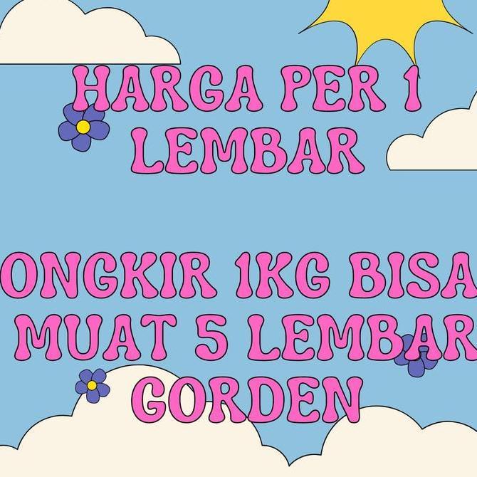 Dimari- Korden Gorden Jendela Maupun Pintu Kamar Bahan Katun Tebal Dan Halus Ukuran 1X2 Meter