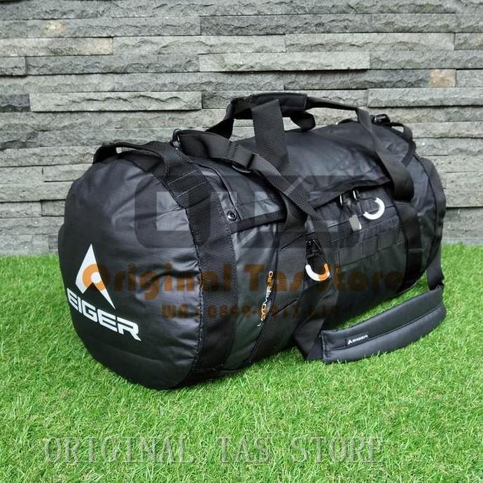 TERMURAH - Packable Duffle Bag Eiger Layover 30 Black 910005602 Folded Duffle 30L Traveling