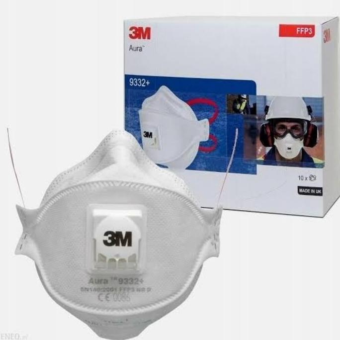 Scbk- Masker 3M N95 Aura 9332+ Ffp3 1 Kotak Isi 10 Pcs