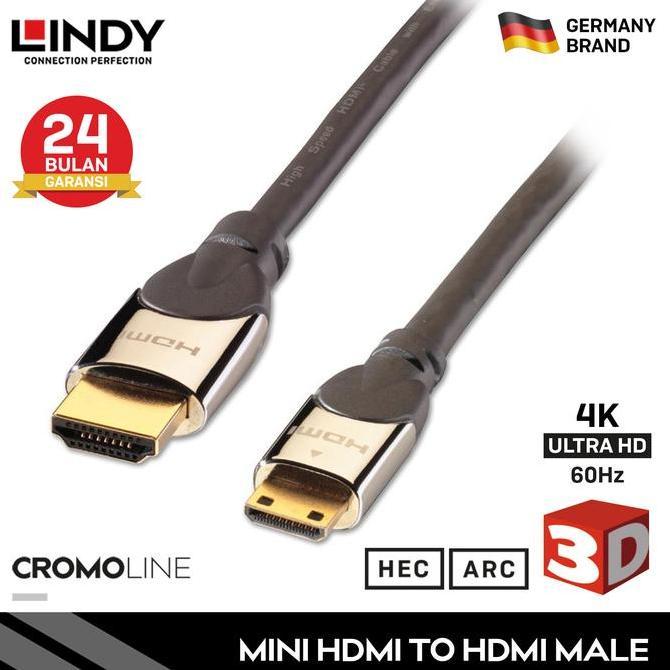 Inpoinpo- Kabel Mini Hdmi To Hdmi Lindy 4K + Ethernet Premium, 3M