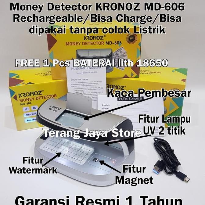 Troffice- Money Detector Uv Lampu Cek Uang Uv Lamp Detector Uv Led Counterfeit Detector