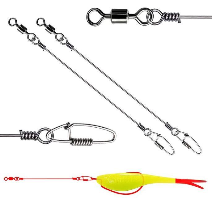 Wormhook Kawat Neklin Zman Baby SIlencer Anti Gigi Tajam Gabus Toman Pancing