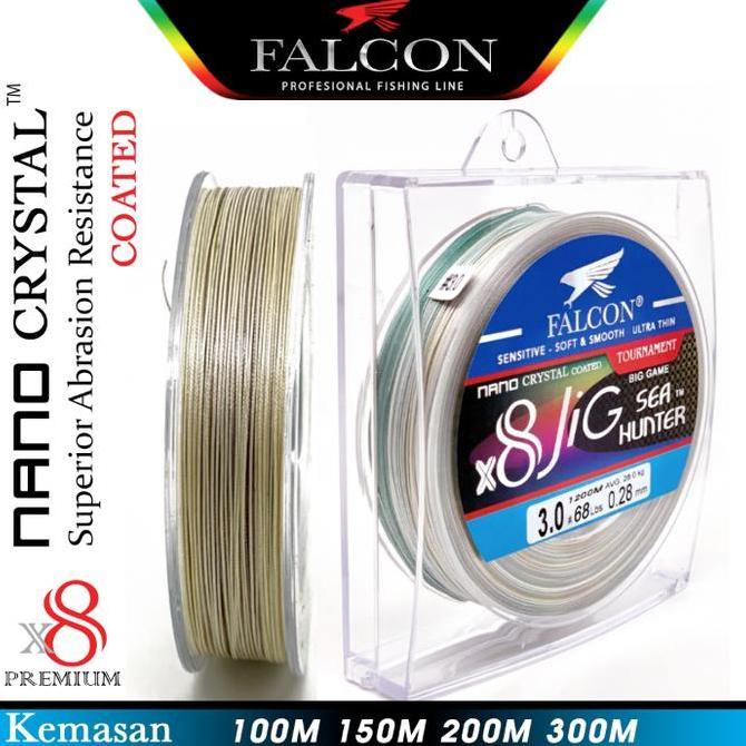 Senar PE X8 Falcon Sea Hunter Jig Nano Crystal Coating Laut Ikan