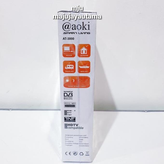 Antenna tv digital booster bisa indoor dan outdoor aoki AT