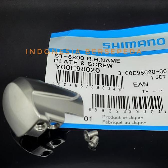 TERBARU - Shimano ST-6800 Name Plate Right Left Screw - Name Plate 6800 Ultegra