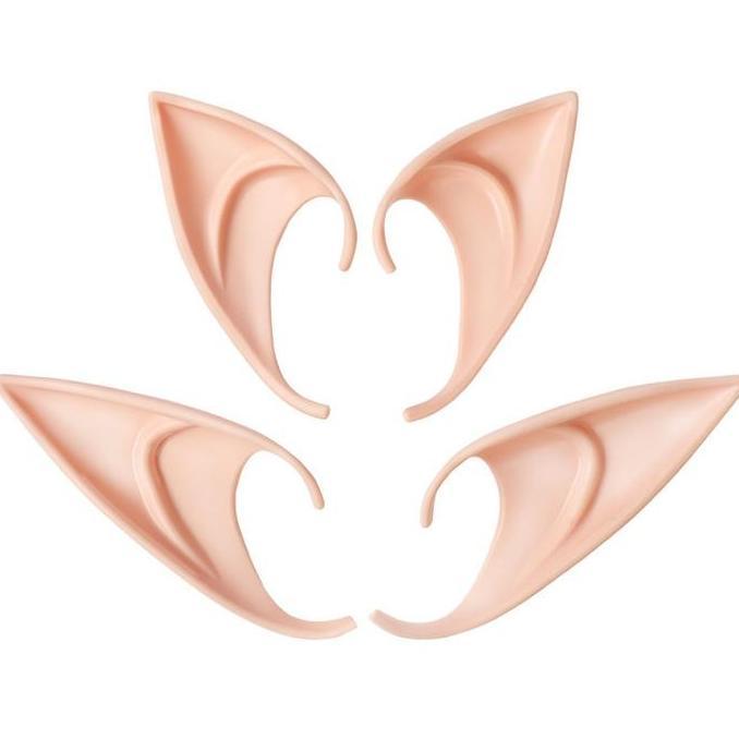 SOORIM Telinga Peri 1 Pasang Telinga Elf Aksesoris Halloween Kuping Peri Telinga Elf Panjang Fairy E