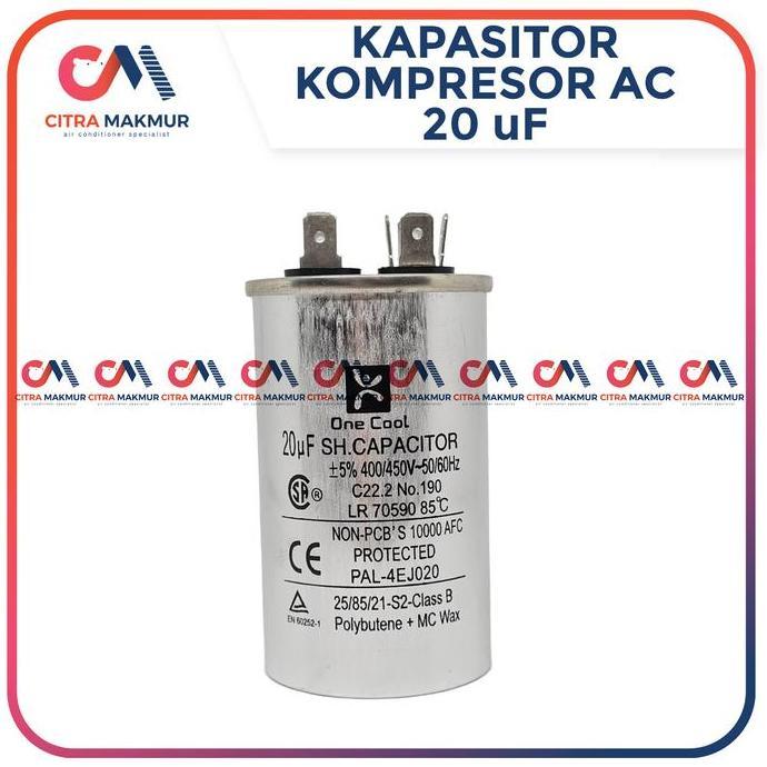 Kapasitor Ac 20 Uf Capasitor Outdoor Kompresor Panasonic 1/2 1 Pk Gree Asli