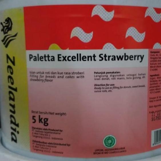 Selai Paletta Excellent Strawberry - Zeelandia 5kg Gosend Only!!