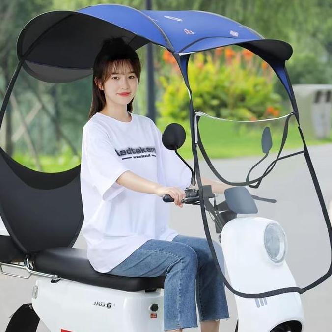 Termurah / Hot Sale Payung Sepeda Motor Anti Hujan Tenda Motor Anti Panas Anti Uv 99%