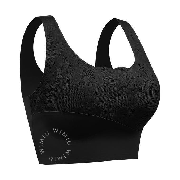 Wimiu Bh Seamless Sport Bra Seamless Push Up Motif Separuh Bunga Brukat Bra Bh Sport Wanita Bra Wani