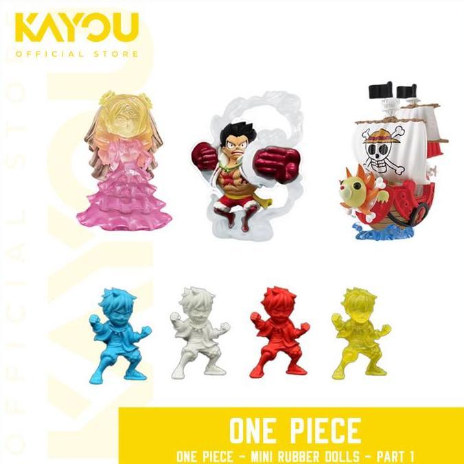 bod.sanah - kayou one piece mini rubber dolls part 1 figur chibi luffy zoro nami sanji chopper robin