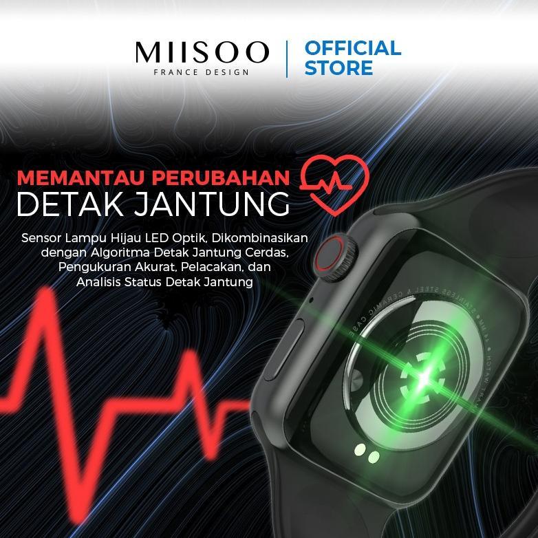 BESTPROMO MIISOO SMARTWATCH T55 Jam tangan T500 strap bisa telfon jam tangan Wanita Pria Izin Postel