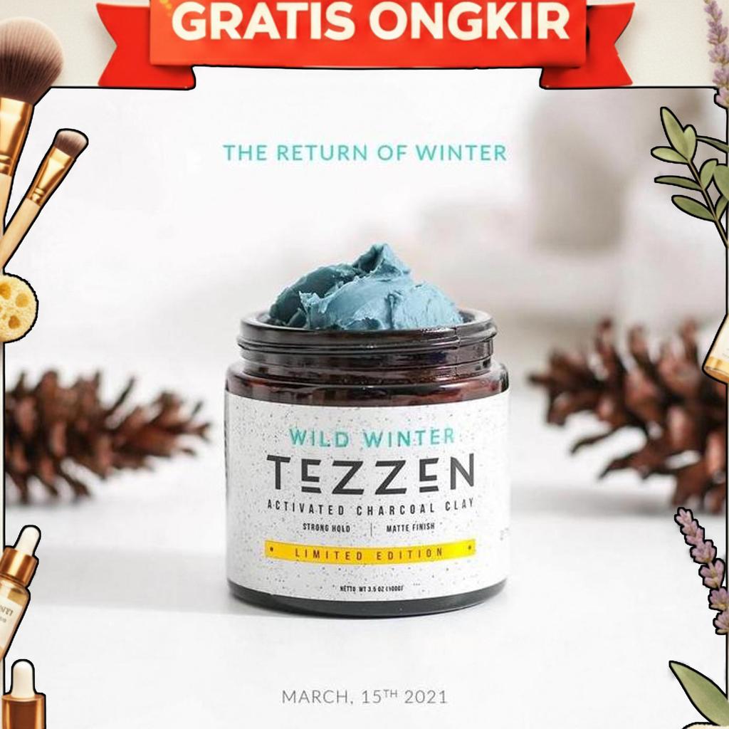 Tezzen Pomade Wild Winter Clay Limited Edition Activated Charcoal