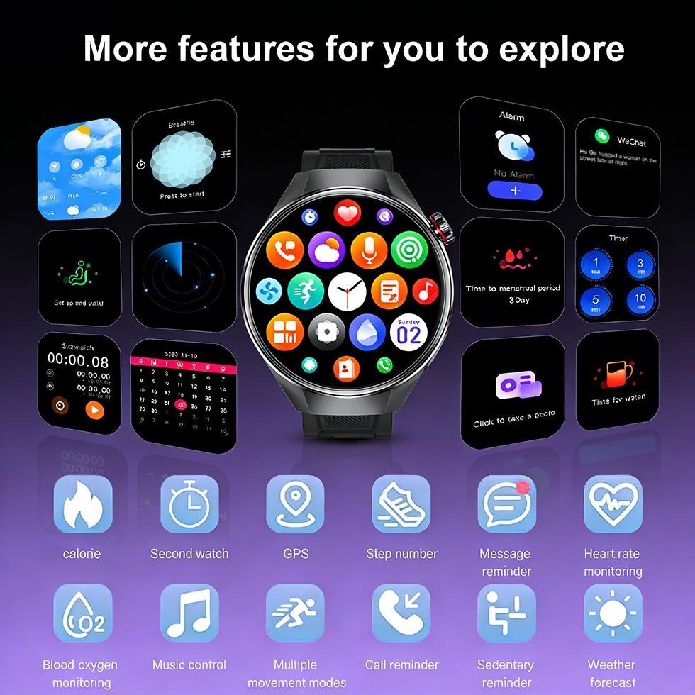 NEW 400mAh G5 PLUS 2.08"AMOLED Display Smart Watch HUAWEI Chips with Voice assistanta |30-Day Batter