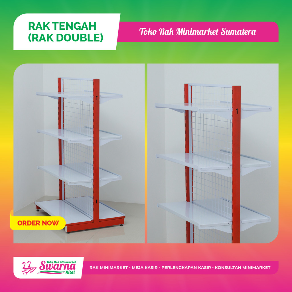 Rak Double / Tengah Minimarket Tinggi 150 cm