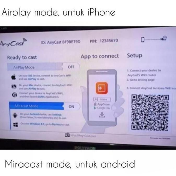 ANYCAST DONGLE MIRACAST ( ALAT UNTUK MENYAMBUNGKAN HP KE TV LED ) PENYAMBUNG PENGHUBUNG HP KE TV