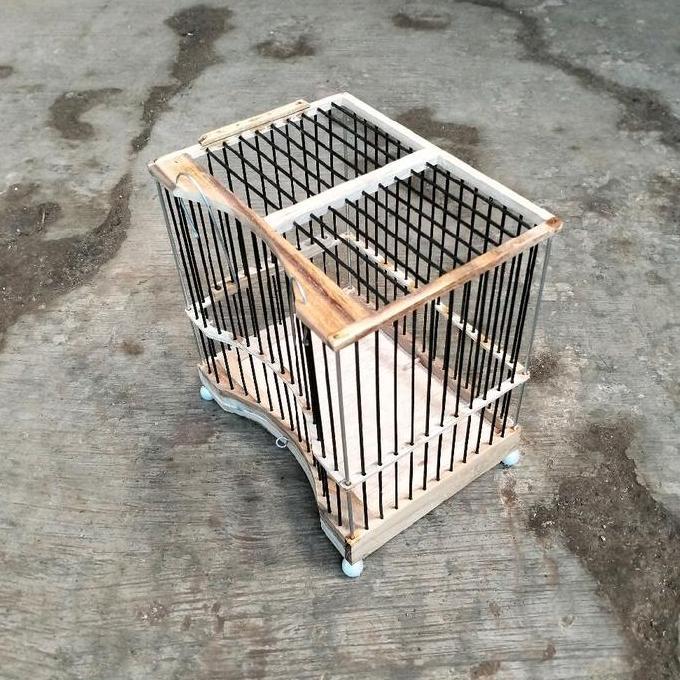 Bridwoi- Ambrukan Sangkar Kandang Burung Untulan Sangkar Cas Konin,Sogon, Pleci Bahan Kayu Jati