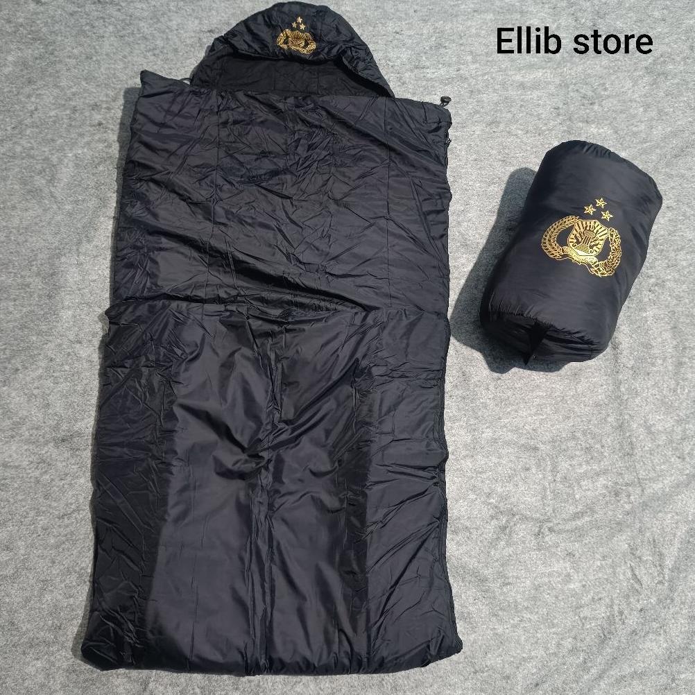 Sleeping Bag Hitam Jatah Polri / Sleeping Bag Hitam Polisi / Sleeping Bag Hitam