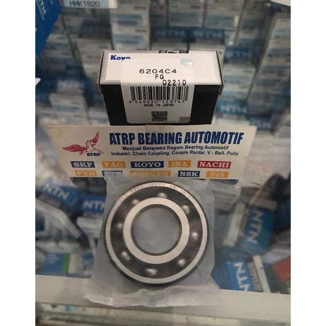 Promo BALL BEARING 6204 C4 FG FIBER HIGH SPEED KOYO JAPAN SEMI TEFLON Diskon