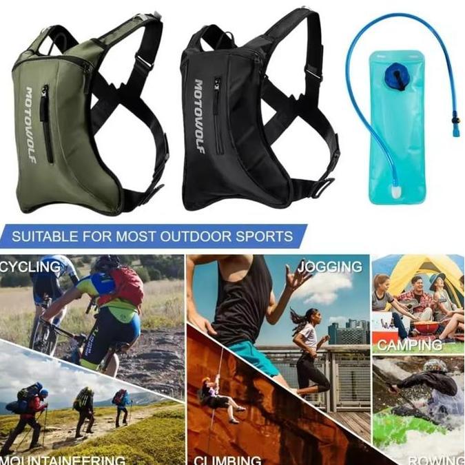 BACKPACK MOTOWOLF MB7 INCLUDE WATER BAG, TAS BELAKANG PUNGGUNG TOURING MOTOR