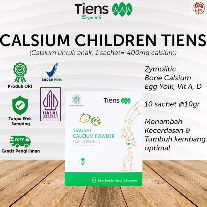 Calsium TIENS for Children isi 10 Sachet untuk Menunjang Pertumbuhan Tinggi Badan Berat Badan Kecerd